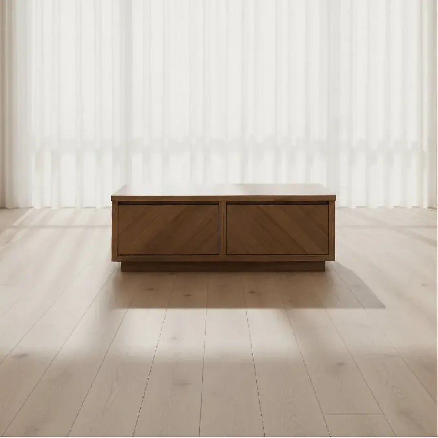 MONTCLAIRE PARQUETRY TIMBER COFFEE TABLE NATURAL
