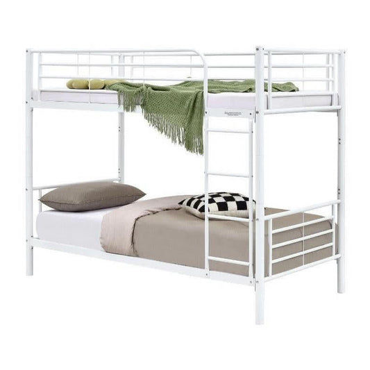 CURZON SINGLE OVER SINGLE BUNK BEDS WHITE