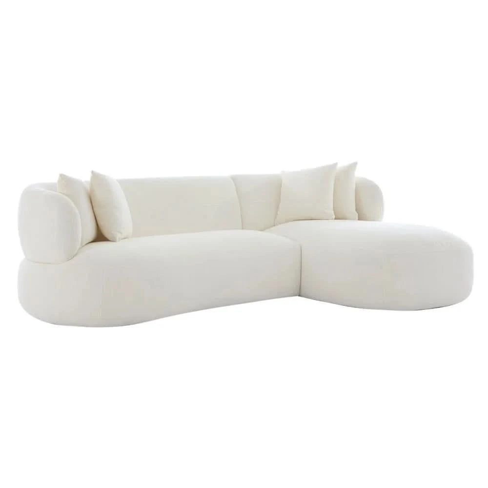 BEECHAM MODULAR 3-SEATER CORNER SOFA WITH RHF CHAISE - NATURAL CHENILLE - MyChocolateWood