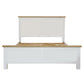CHRISTA HAMPTON SOLID ACACIA QUEEN BED LIGHT OAK TOP WHITE BASE (4CTN) - MyChocolateWood