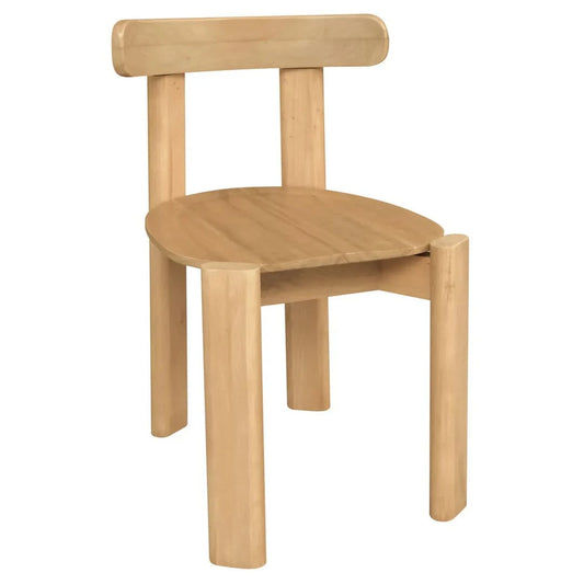 DELPHINE SOLID MAHOGANY TIMBER DINING CHAIR NATURAL