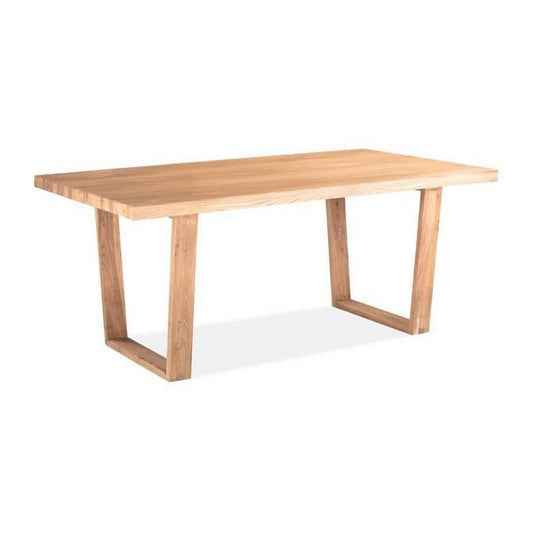 STROUD ELM VENEER TIMBER/MDF DINING TABLE 240CM NATURAL