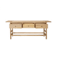 JOELLE 3-DRAWER CONSOLE TABLE/HALL TABLE DISTRESSED RUSTIC NATURAL - MyChocolateWood