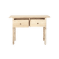 JOELLE 2-DRAWER CONSOLE TABLE/HALL TABLE DISTRESSED NATURAL - MyChocolateWood