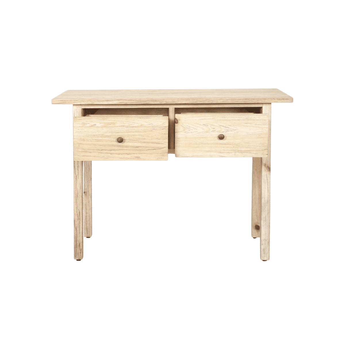 JOELLE 2-DRAWER CONSOLE TABLE/HALL TABLE DISTRESSED NATURAL - MyChocolateWood