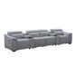 GALLERIA 4-SEATER HOME THEATRE SOFA - 4 ELECTRIC RECLINERS GREY - MyChocolateWood