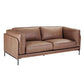 DAVIEN DARK BROWN 2.5 SEATER SOFA TOP GRAIN COW LEATHER - MyChocolateWood