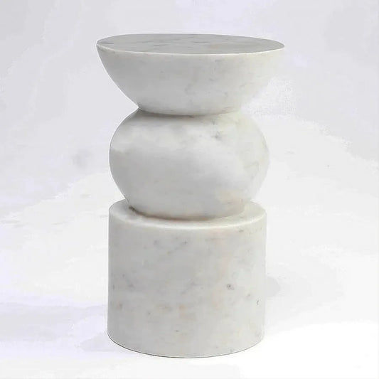 CORNELIUS SOLID MARBLE TABLE/SIDE TABLE/LAMP TABLE/ACCENT TABLE