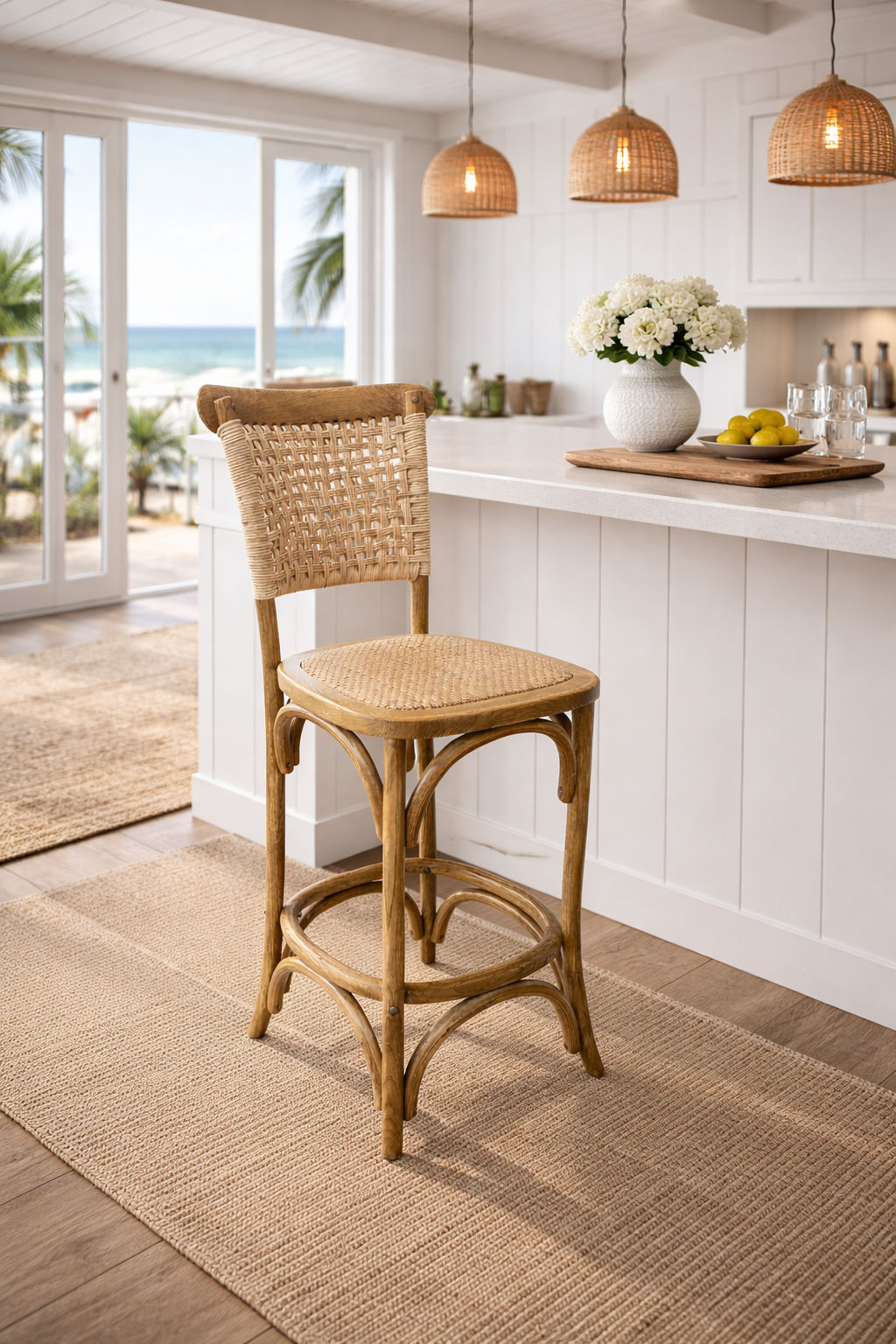 EIFFEL BAR STOOL IN ELM WOOD IN ANTIQUE NATURAL COLOUR - MyChocolateWood