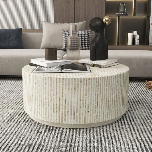 ELDORA MOTHER OF PEARL HAND MADE COFFEE TABLE - MyChocolateWood