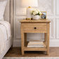 2 X ELLA SOLID OAK BEDSIDE TABLES WITH A SHELF - MyChocolateWood