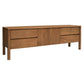 ADELLE SOLID MINDI WOOD 2-DOOR 4-DRAWER ENTERTAINMENT UNIT ALMOND - MyChocolateWood