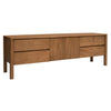 Adelle Solid Mindi Timber 2-Door 4-Drawer Entertainment Unit 180cm in Almond - Chocolate Wood