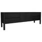 Adelle Solid Mindi Timber 2-Door 4-Drawer Entertainment Unit 180cm in Black - Chocolate Wood