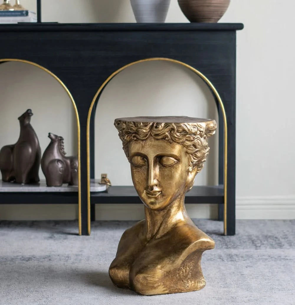 VISAGE SIDE TABLE/LAMP TABLE/ACCENT TABLE - MyChocolateWood