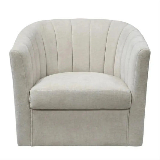 WINTHROP SWIVEL ARMCHAIR CHAIR/OCCASIONAL FAWN CHENILLE