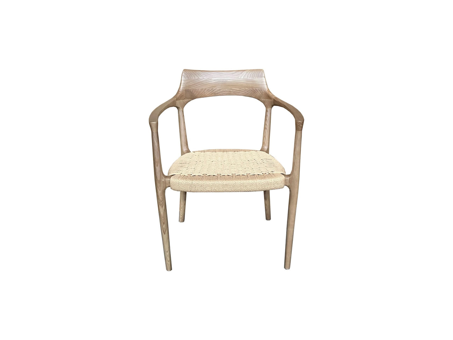 FINNIGAN DINING CHAIR/ARMCHAIR - ASHWOOD & WOVEN ROPE - MyChocolateWood