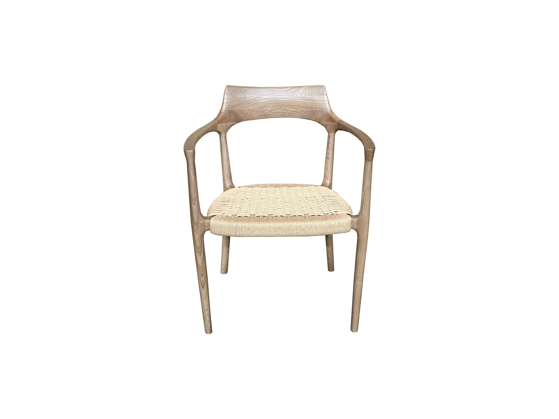 FINNIGAN DINING CHAIR/ARMCHAIR - ASHWOOD & WOVEN ROPE - MyChocolateWood