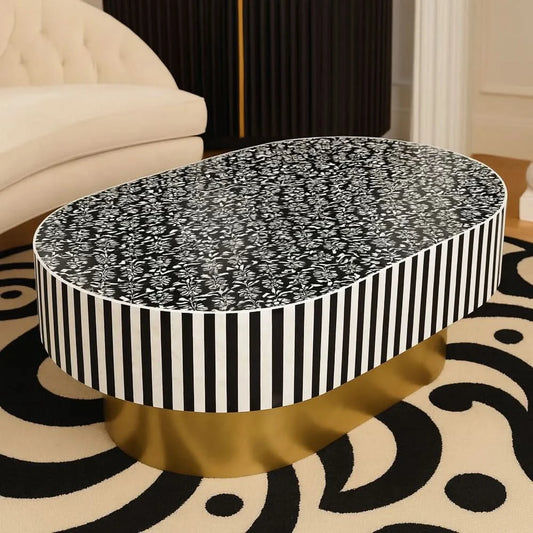 OPHELIA MOTHER OF PEARL HAND INLAY COFFEE TABLE - MyChocolateWood