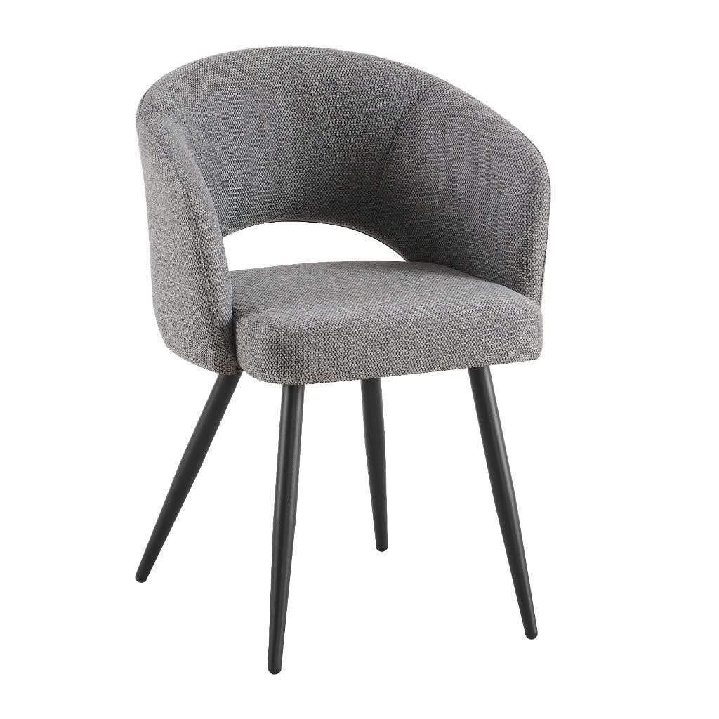 AIMAR FABRIC DINING CHAIR GREY COLOUR - MyChocolateWood
