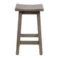Papaya Solid Mango Wood Kitchen Stool in Grey Wash - Chocolate Wood