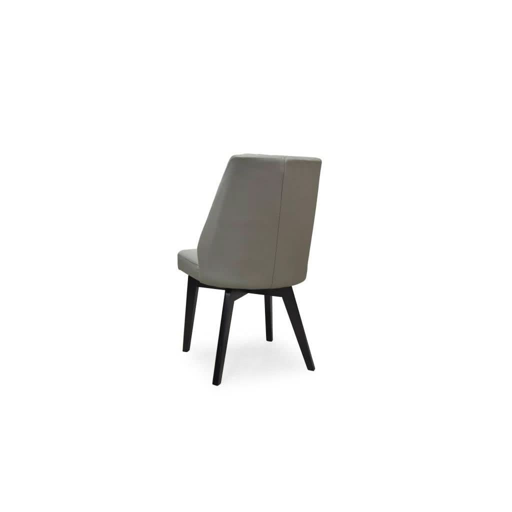 GYPSANA REAL LEATHER DINING CHAIR IN IRON COLOUR - MyChocolateWood