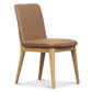HARDIN LEATHER DINING CHAIR COGNAC/NATURAL - MyChocolateWood