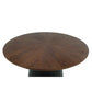 CARLOW ROUND DINING TABLE  NATURAL TOP/BLACK BASE 130CM - MyChocolateWood