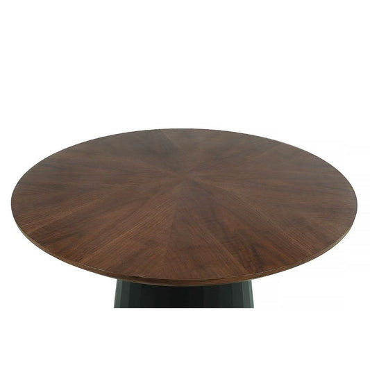 CARLOW ROUND DINING TABLE NATURAL TOP/BLACK BASE 130CM - MyChocolateWood