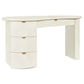 DELMAR  ASHWOOD VENEER 4-DRAWER HOME OFFICE DESK/ STUDENT DESK BONE IVORY - MyChocolateWood