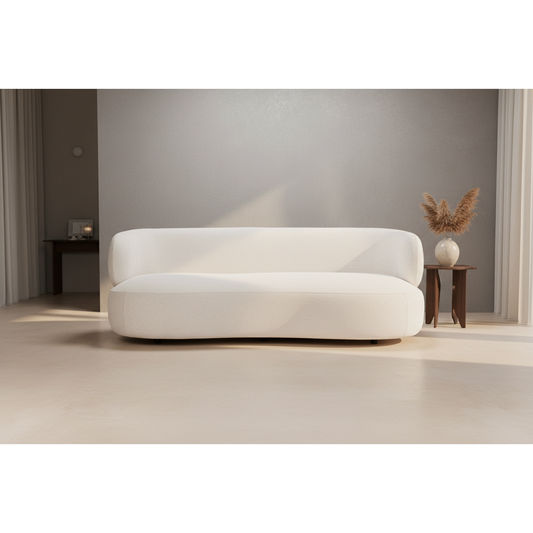 BEECHAM 3-SEATER BOUCLE SOFA IVORY - MyChocolateWood