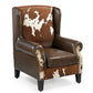 ABE HAND MADE COWHIDE & GENUINE LEATHER ARMCHAIR - MyChocolateWood