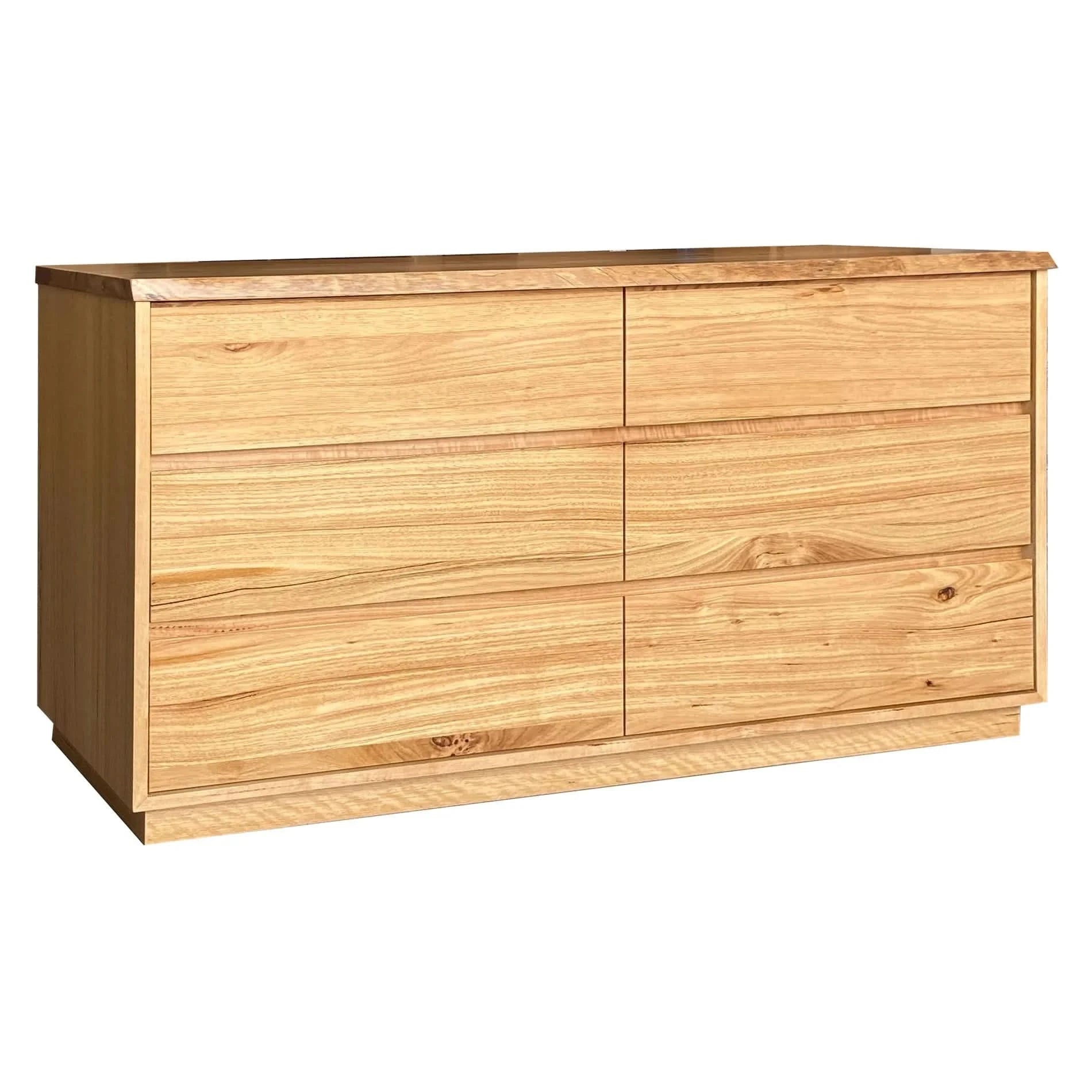 KESHAM MESSMATE TIMBER 6 DRAWER DRESSER/CHEST OF 6 DRAWERS NATURAL - MyChocolateWood