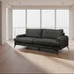 Kirton Fabric 3-Seater Sofa in Dark Grey - Chocolate Wood