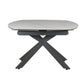 DORIT SWIVEL EXTENSION CERAMIC GLASS DINING TABLE WHITE W:120/180CM - MyChocolateWood
