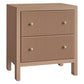JAYLA LARGE MOCHA MOUSSE 2-DRAWER BEDSIDE TABLE - MyChocolateWood