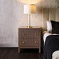 JAYLA LARGE TAUPE 2-DRAWER LARGE BEDSIDE TABLE - MyChocolateWood