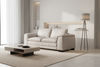 MACKENZIE LEATHER 2-SEATER SOFA - LIGHT GREY - MyChocolateWood