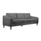 Ballina Fabric 3-Seater Sofa in Granite - Chocolate Wood