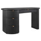 DELMAR  ASHWOOD VENEER 4-DRAWER HOME OFFICE DESK/ STUDENT DESK BLACK - MyChocolateWood