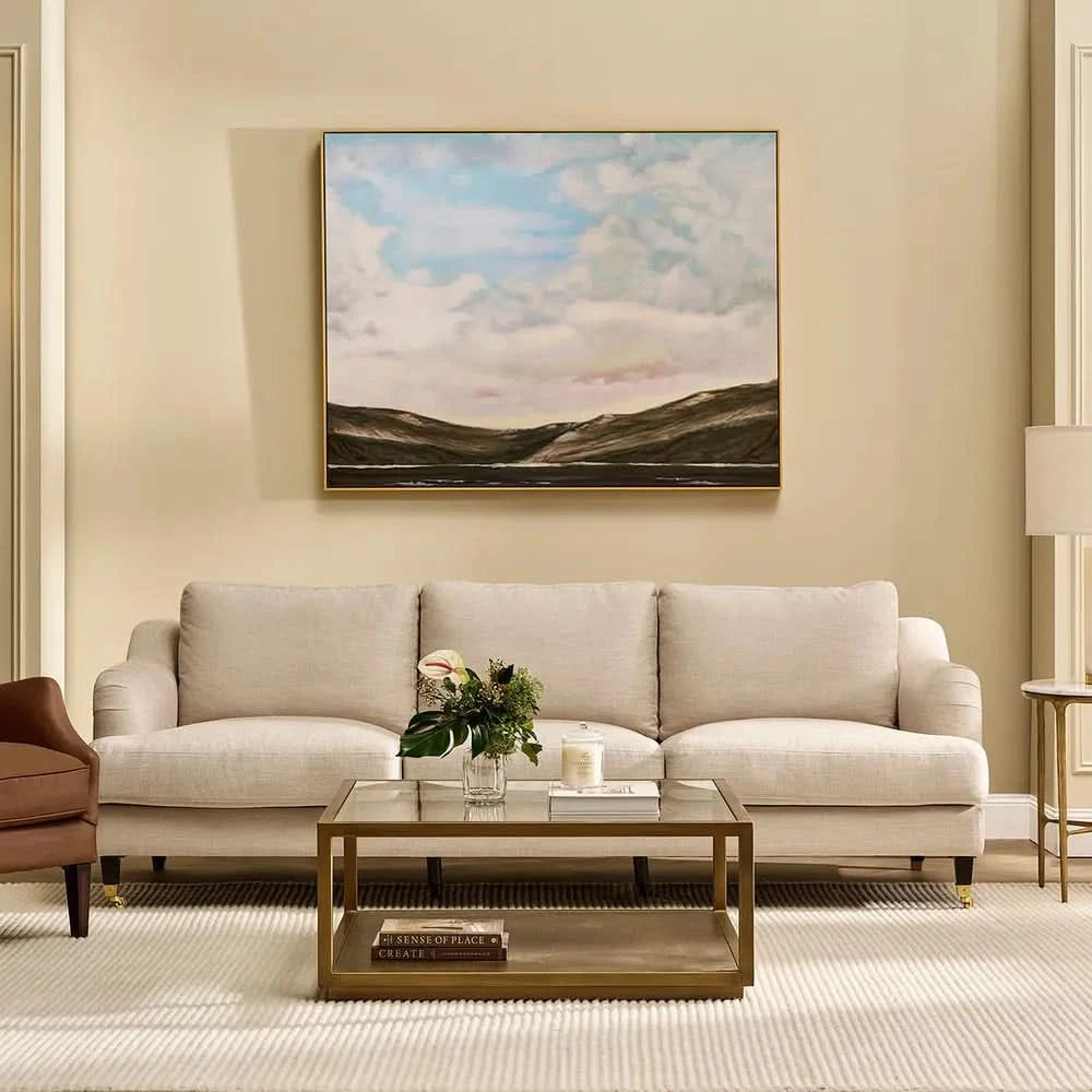 ORVIL-3-SEATER SOFA NATURAL LINEN - MyChocolateWood