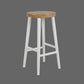 FITAN SOLID OAKSTOOL NATURAL TOP/WHITE LEGS HEIGHT 65CM - MyChocolateWood