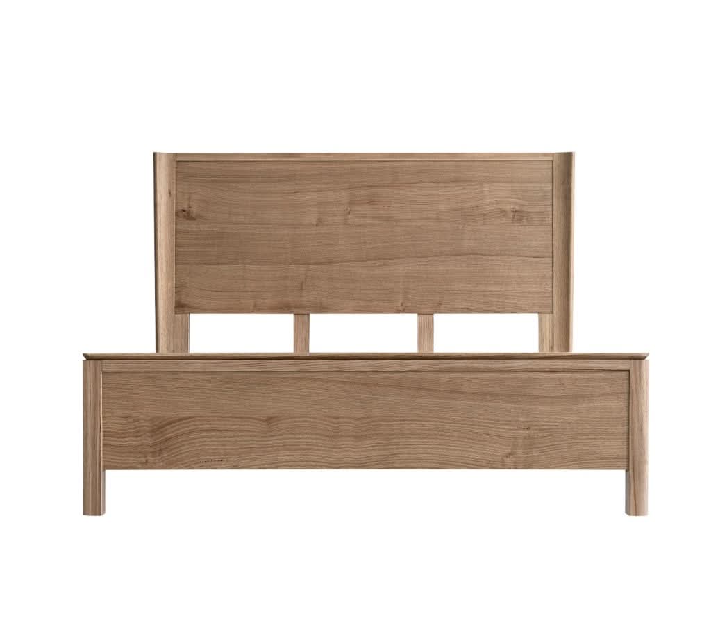 AKSEL MESSMATE TIMBER QUEEN BED - LIGHT SMOKE - MyChocolateWood