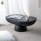 BARDOT OVAL CEMENT COFFEE TABLE BLACK - MyChocolateWood