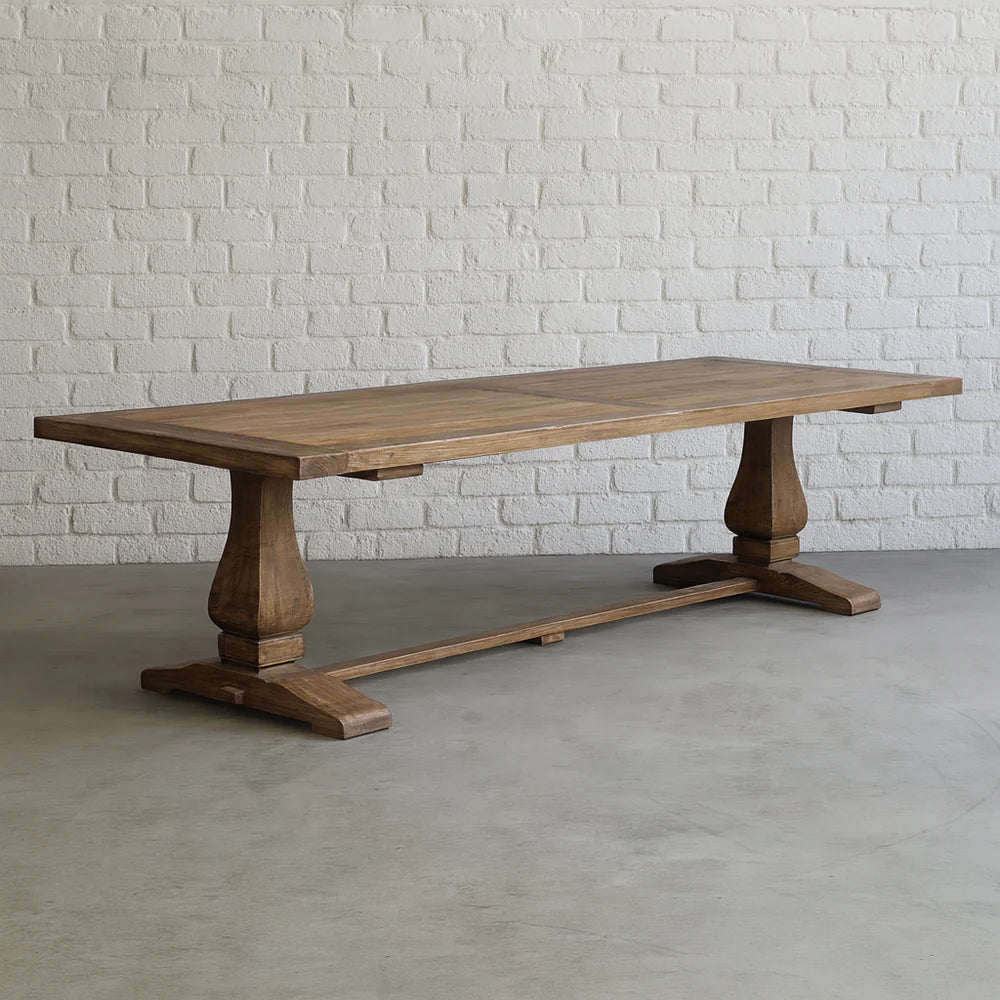 MADDOX RECLAIMED ELM DINING TABLE 300CM NATURAL - MyChocolateWood