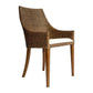 Lamar Rattan Armchair in Mango Teak - Chocolate Wood