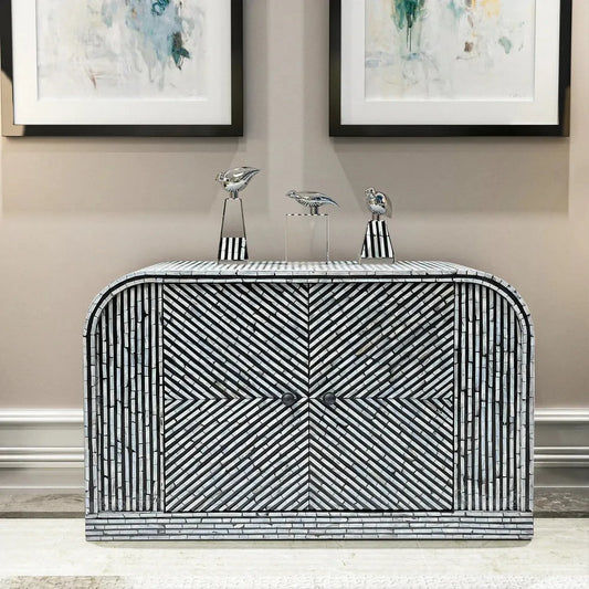 MARNI MOTHER OF PEARL HAND MADE 2-DOOR SIDEBOARD/BUFFET - MyChocolateWood