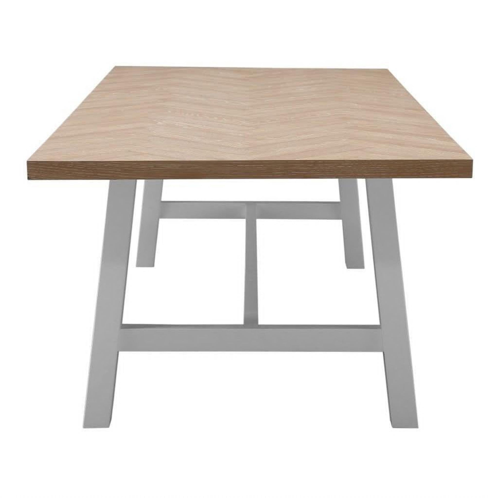 Ondina Parquetry Top Dining Table 240cm - Chocolate Wood