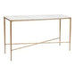 SOREN MARBLE CONSOLE TABLE/HALL TABLE - BRASS FRAME  140CM - MyChocolateWood