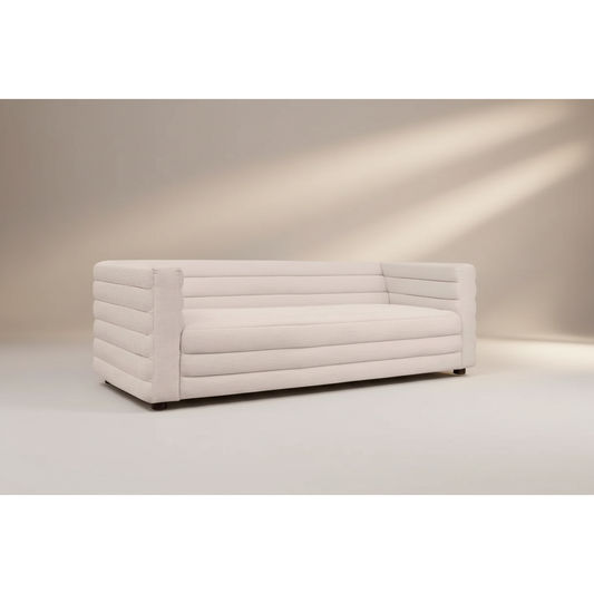 MEREDITH 2-SEATER FABRIC SOFA NATURAL LINEN - MyChocolateWood
